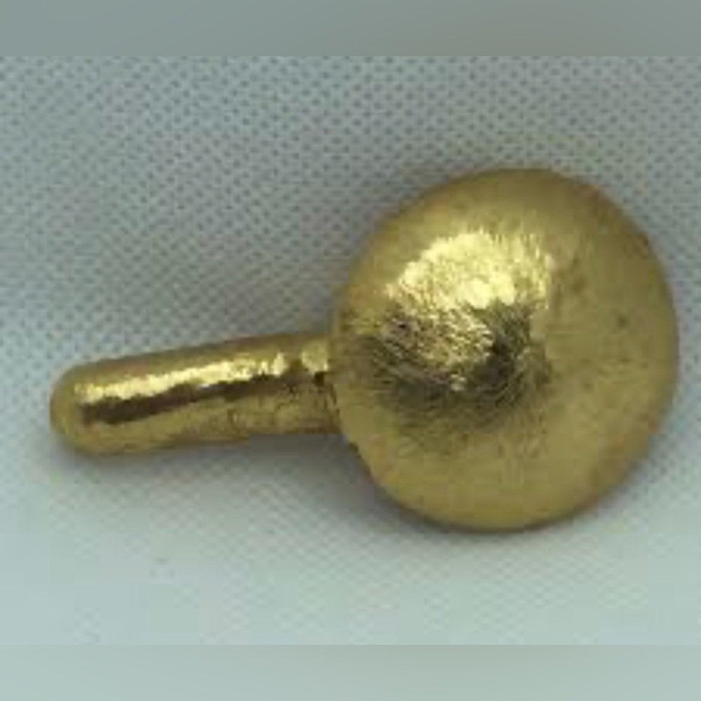 Vintage Authentic Gold Colored Mushroom Pendant